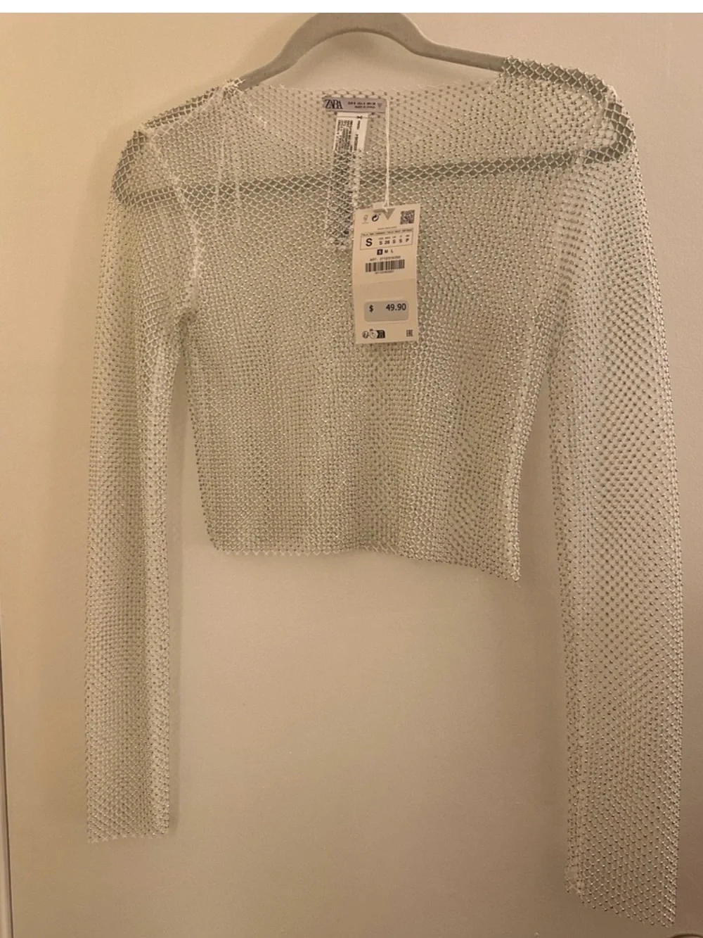 Zara sheer metallic